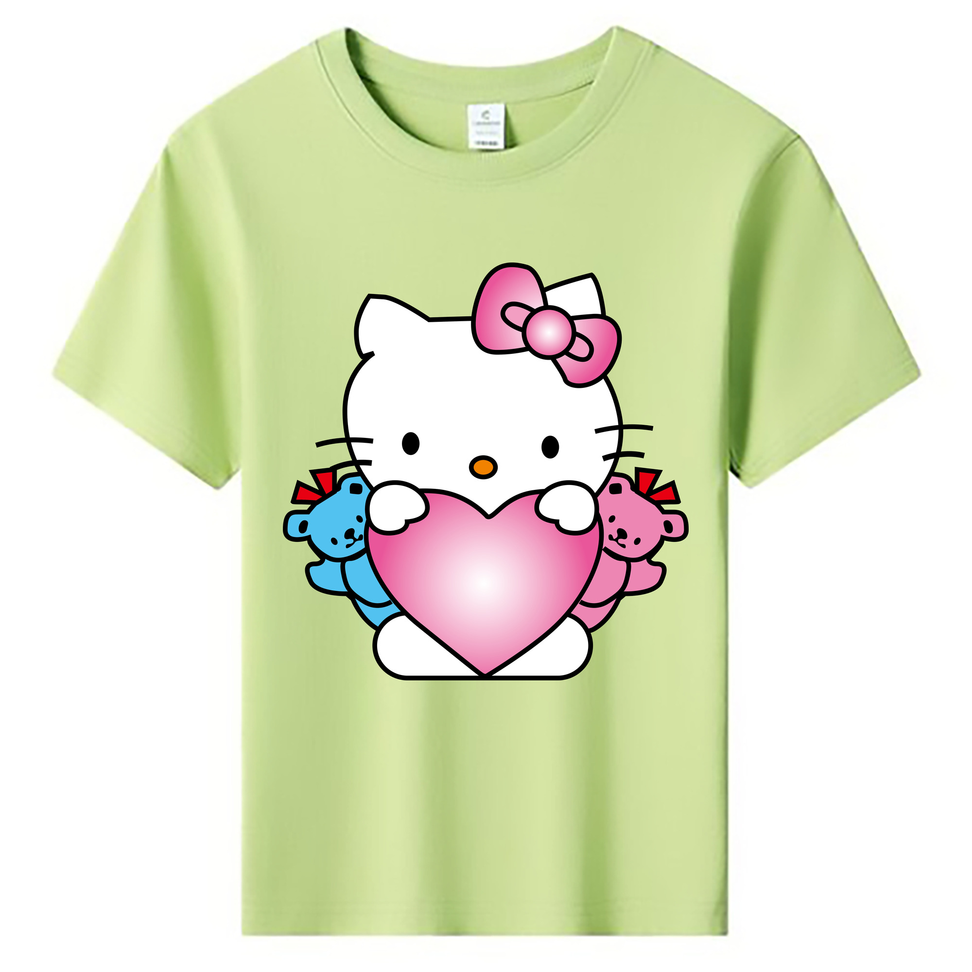 （画像用） Hello Kitty ハローキティ 綿100％キッズTシャツ（フロントプリント）